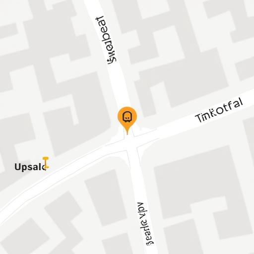 Stiliserad karta som visar platsen för Stål Spett i Uppsala.